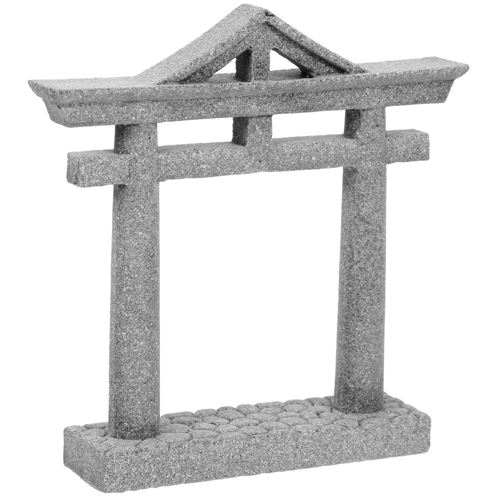 Amazon.co.jp: Luxshiny 和風 神道 鳥居 門 石 ミニチュア